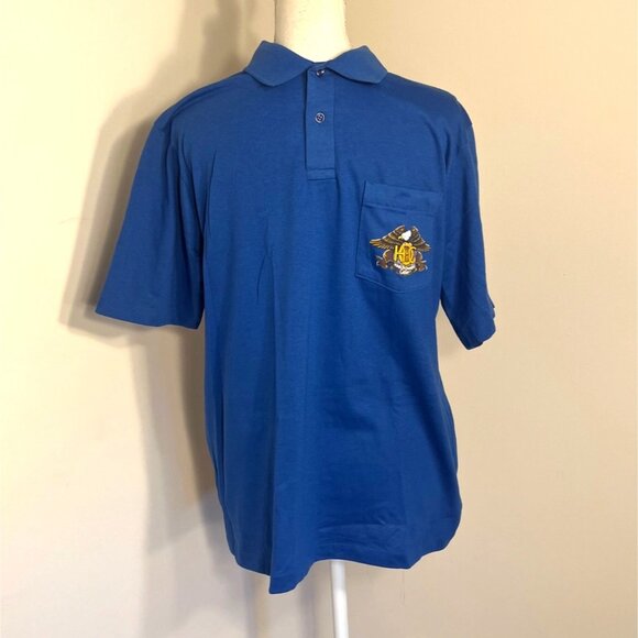 Harley-Davidson Grand Rapids Chapter Blue Polo Shirt W/ Logo Pocket HOG Sz Lg - Picture 2 of 6